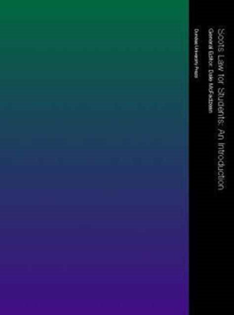 Scots Law for Students - An Introduction