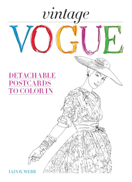 Vintage Vogue - Detachable postcards to colour in