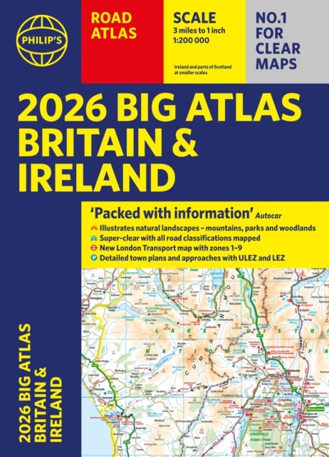 2026 Philip's Big Road Atlas of Britain & Ireland - (A3 Paperback)