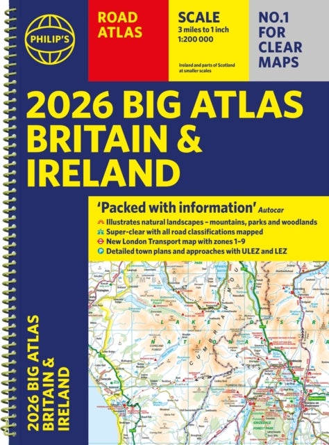 2026 Philip's Big Road Atlas of Britain & Ireland - (A3 Spiral Bound)