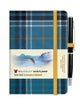 Waverley Blue Loch Tartan cloth mini notebook with pen