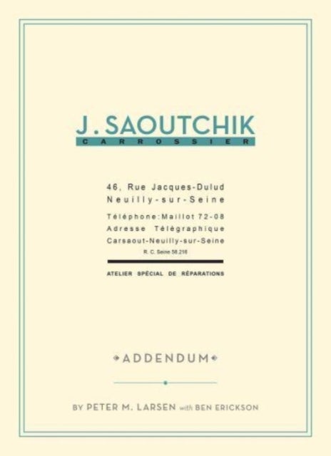 J. Saoutchik Carrossier - Addendum