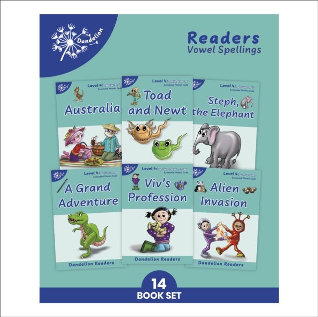 Phonic Books Dandelion Readers Vowel Spellings Level 4 - Alternative vowel and consonant spellings, and Latin suffixes