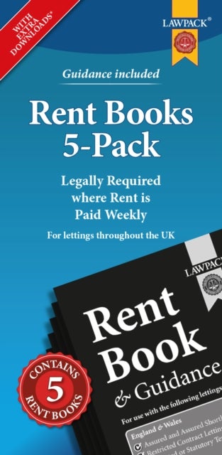 Rent Books 5-Pack - Legally Required where Rent is Paid Weekly