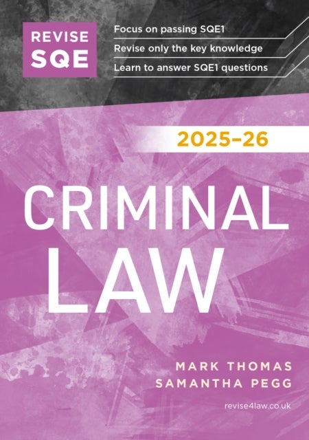 Revise SQE Criminal Law 2025/26 - SQE1 Revision Guide