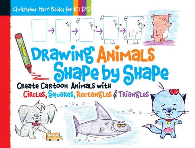 Drawing Animals Shape by Shape - Create Cartoon Animals with Circles, Squares, Rectangles & Triangles