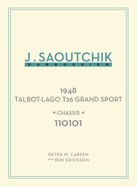 Jacques Saoutchik, Carrossier - 1948 Talbot-Lago Grand Sport Chassis 110101