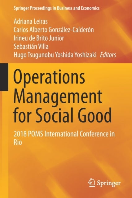 Operations Management for Social Good - 2018 POMS International Conference in Rio