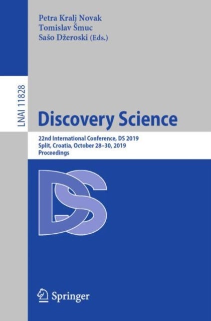 Discovery Science - 22nd International Conference, DS 2019, Split, Croatia, October 28–30, 2019, Proceedings