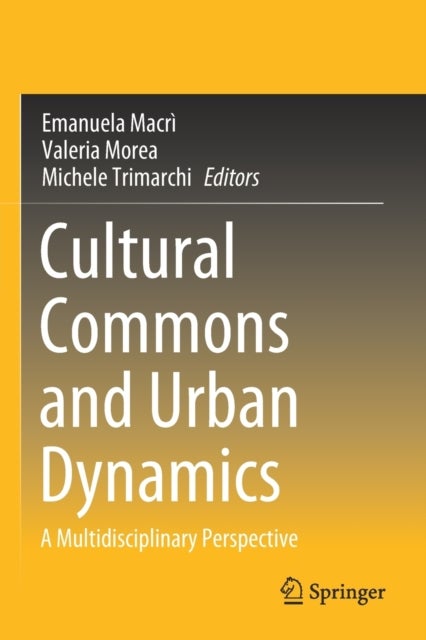 Cultural Commons and Urban Dynamics - A Multidisciplinary Perspective