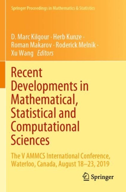 Recent Developments in Mathematical, Statistical and Computational Sciences - The V AMMCS International Conference, Waterloo, Canada, August 18–23, 2019