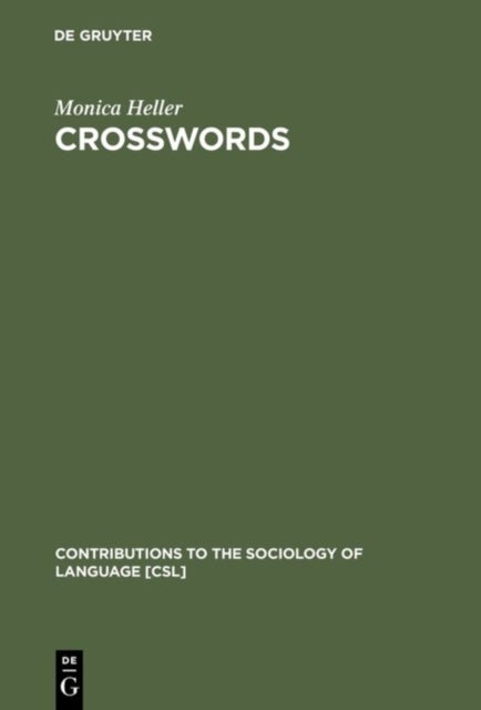 Crosswords - Language, Education and Ethnicity in French Ontario