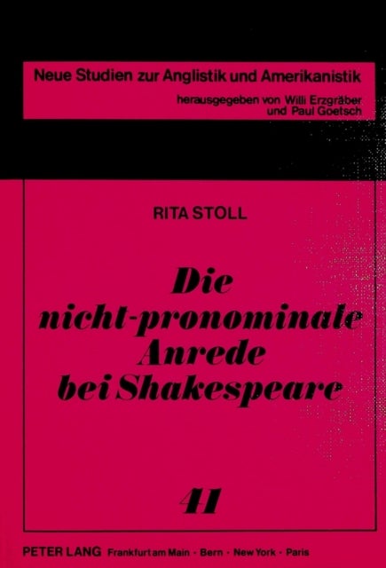Die Nicht-Pronominale Anrede Bei Shakespeare