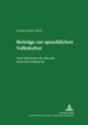 Beitraege Zur Sprachlichen Volkskultur