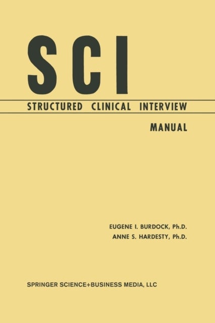 SCI, Structured Clinical Interview - Manual
