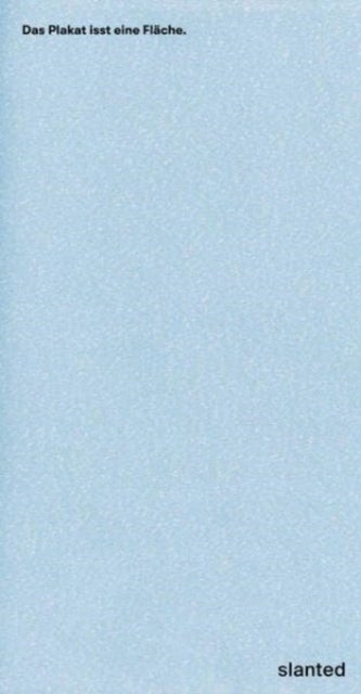 Das Plakat isst eine Flache