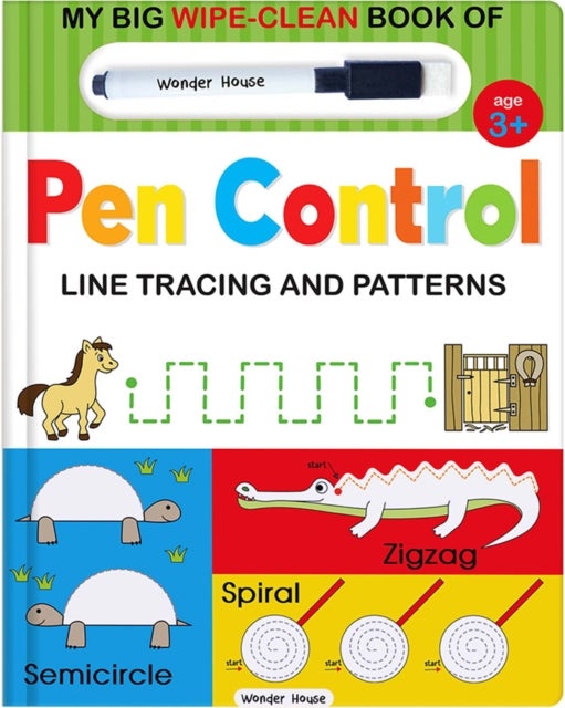 My Big Wipe And Clean Book of Pen Control for Kids - Line Tracing And Patterns