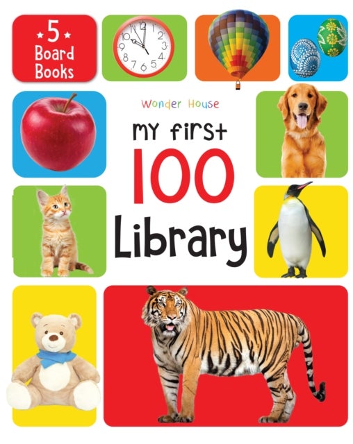 MY FIRST 100 LIBRARY - Boxset of 5 Early Learning Board Books for Kids/Children (homeschool , preschool , baby/toddler)