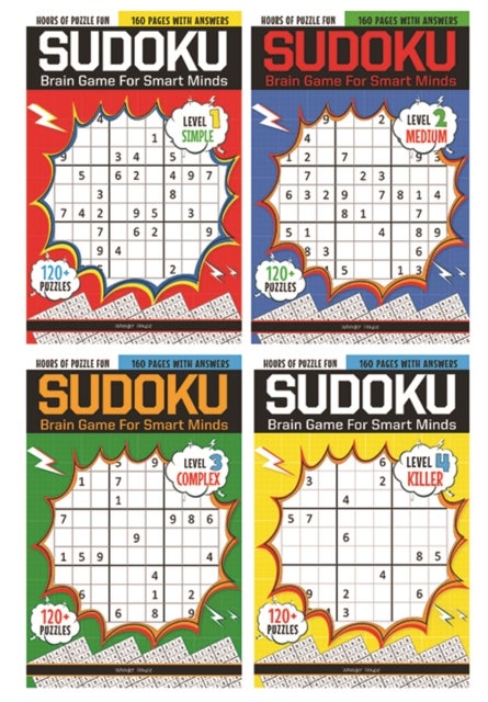 Sudoku - Brain Games for Smart Minds - Boxset of 4 books