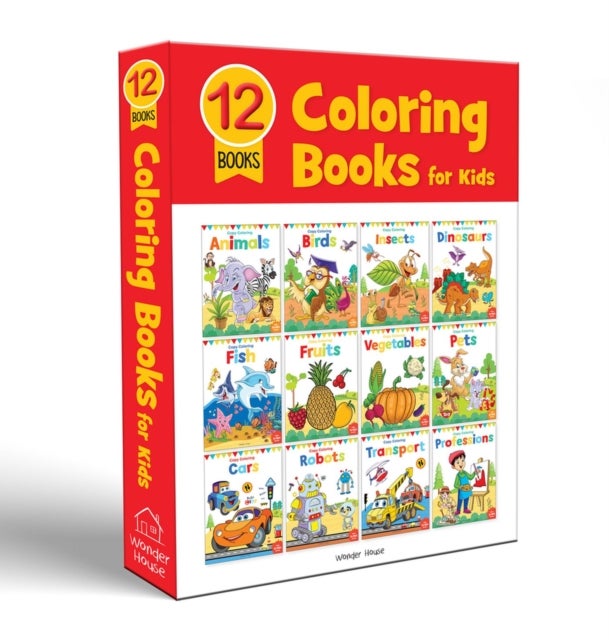 Colouring Books For Kids - 12 Books