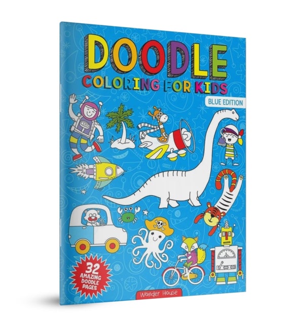 Doodle Coloring For Kids - Blue Edition