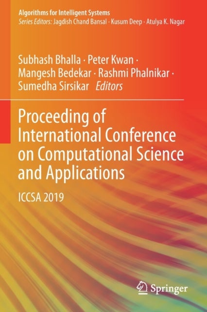 Proceeding of International Conference on Computational Science and Applications - ICCSA 2019