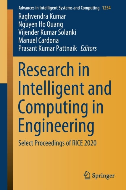 Research in Intelligent and Computing in Engineering - Select Proceedings of RICE 2020