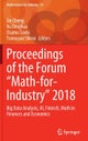 Proceedings of the Forum "Math-for-Industry" 2018