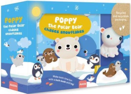 Poppy the Polar Bear Chases Snowflakes - My First Bath Book & Toy