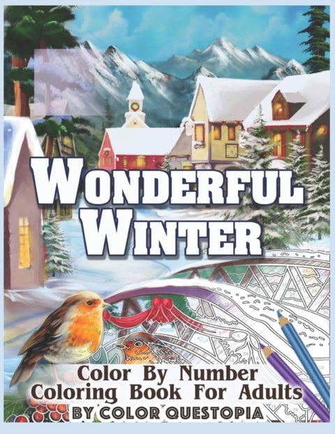 Wonderful Winter Color By Number Coloring Book For - Fun Frosty Weather Coloring Book