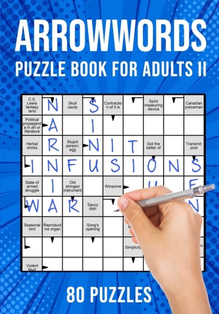 Arrow Word Puzzle Books for Adults - Arrowword Crossword Activity Puzzles Book II 80 Puzzles (UK Version)