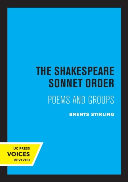 The Shakespeare Sonnet Order - Poems and Groups