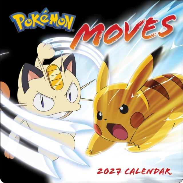 Pokemon Moves 2027 Wall Calendar