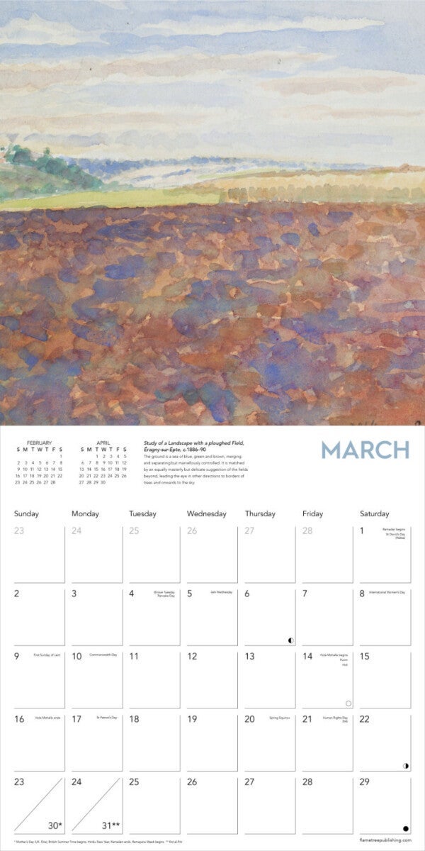 Kalender 2025 Camille Pissarro 30x30cm
