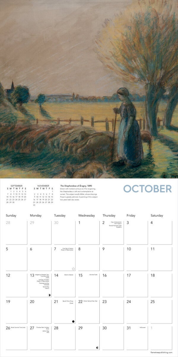 Kalender 2025 Camille Pissarro 30x30cm