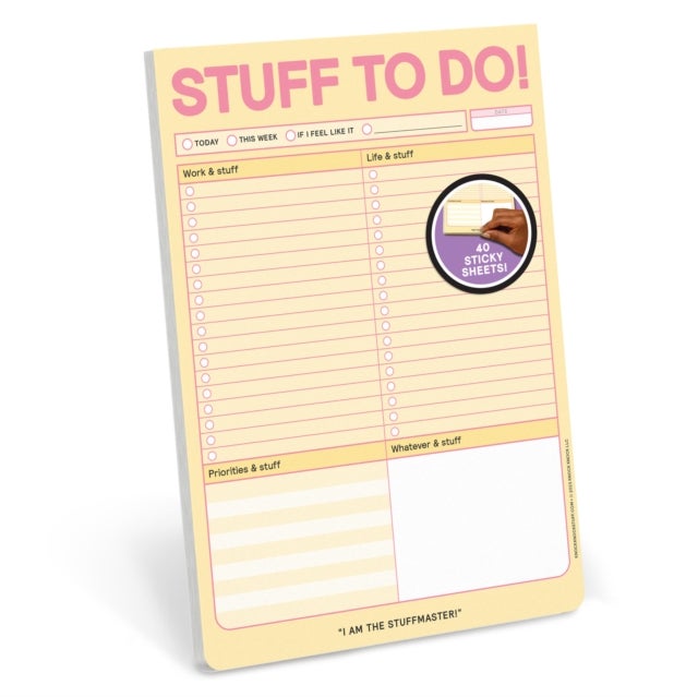 Knock Knock Stuff To Do Big & Sticky Notepads