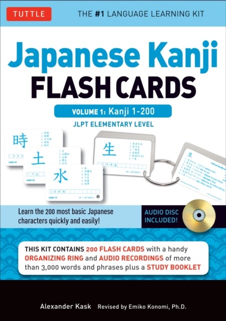 Japanese Kanji Flash Cards Kit Volume 1 - Kanji 1-200: JLPT Beginning Level: Learn 200 Japanese Characters Including Native Speaker Audio, Sample Sentences & Compound Words