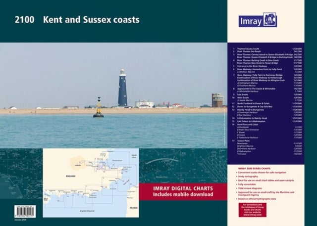2100 Kent and Sussex Coasts Chart Pack - Thames Estuary to the Solent