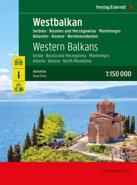Western Balkans, road atlas 1:150,000 - Serbia, Bosnia & Herzegovina, Montenegro, Albania, North Macedonia