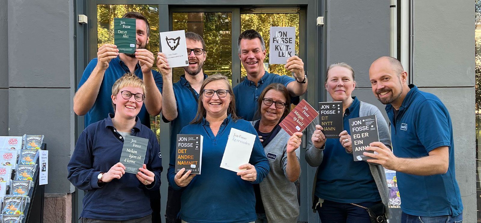 Det ble jubel i Norli Universitetsgata da Jon Fosse fikk Nobelprisen i litteratur! Foto: Maja Marcussen