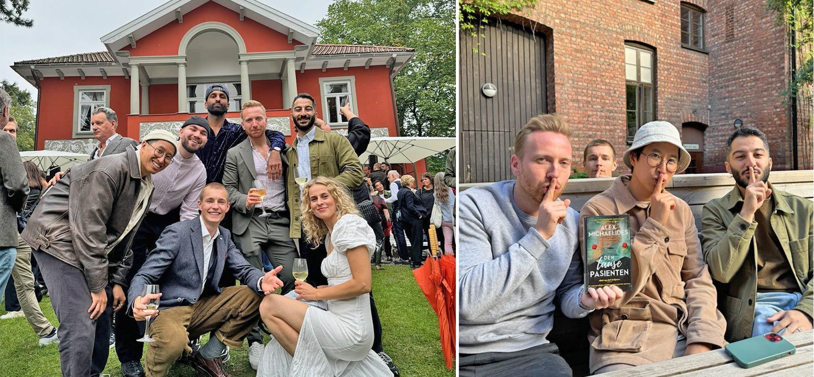 Vennegjengen ville ikke miste kontakten etter studiet – løsningen ble en bokklubb. Foto: Privat