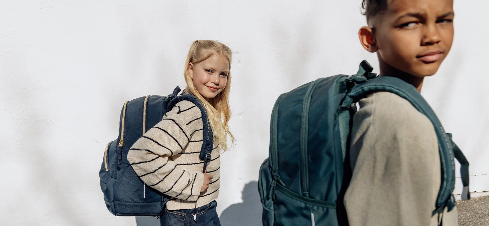 Beckmann skolesekk for gutter og jenter på mellomtrinnet.