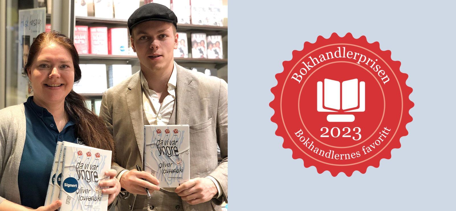 Vinner av Bokhandlerprisen 2023: Oliver Lovrenski. 