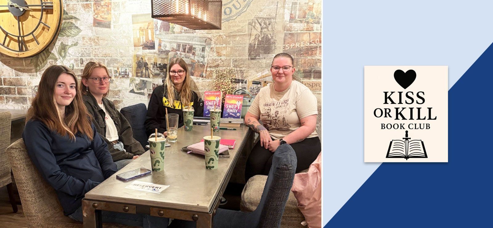 Bokklubben Kiss or Kill møtes en gang i måneden for å snakke om bøker.