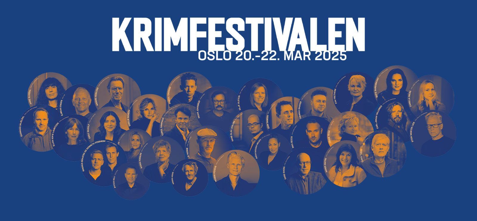 Jo Nesbø, Karin Fossum, Pascal Engman, Bernard Minier og mange flere gjester Krimfestivalen 2025