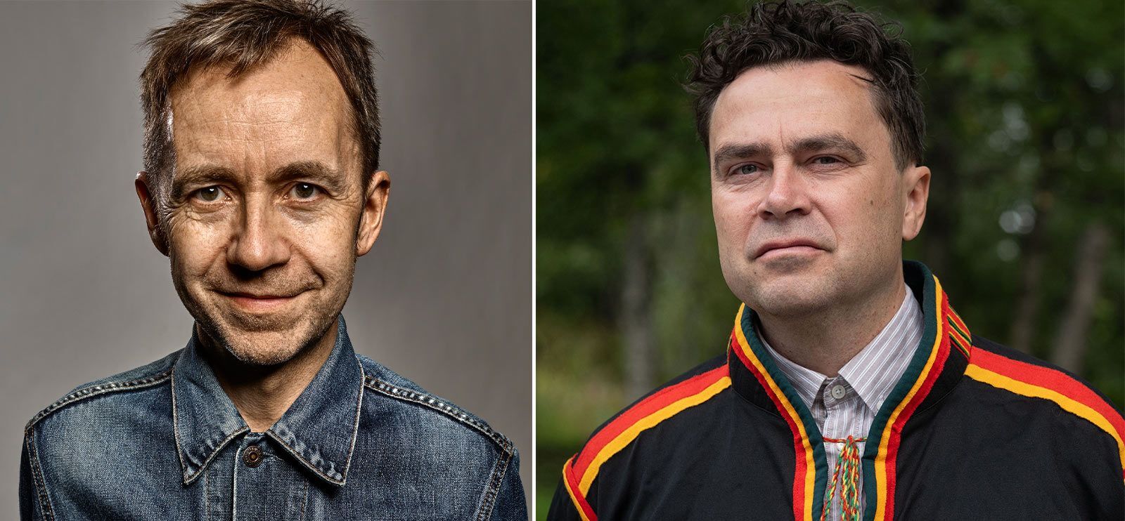 Dag Johan Haugerud og Sigbjørn Skåden er nominert til Nordisk råds litteraturpris 2026. Foto: Baard Henriksen og Knut Åserud.