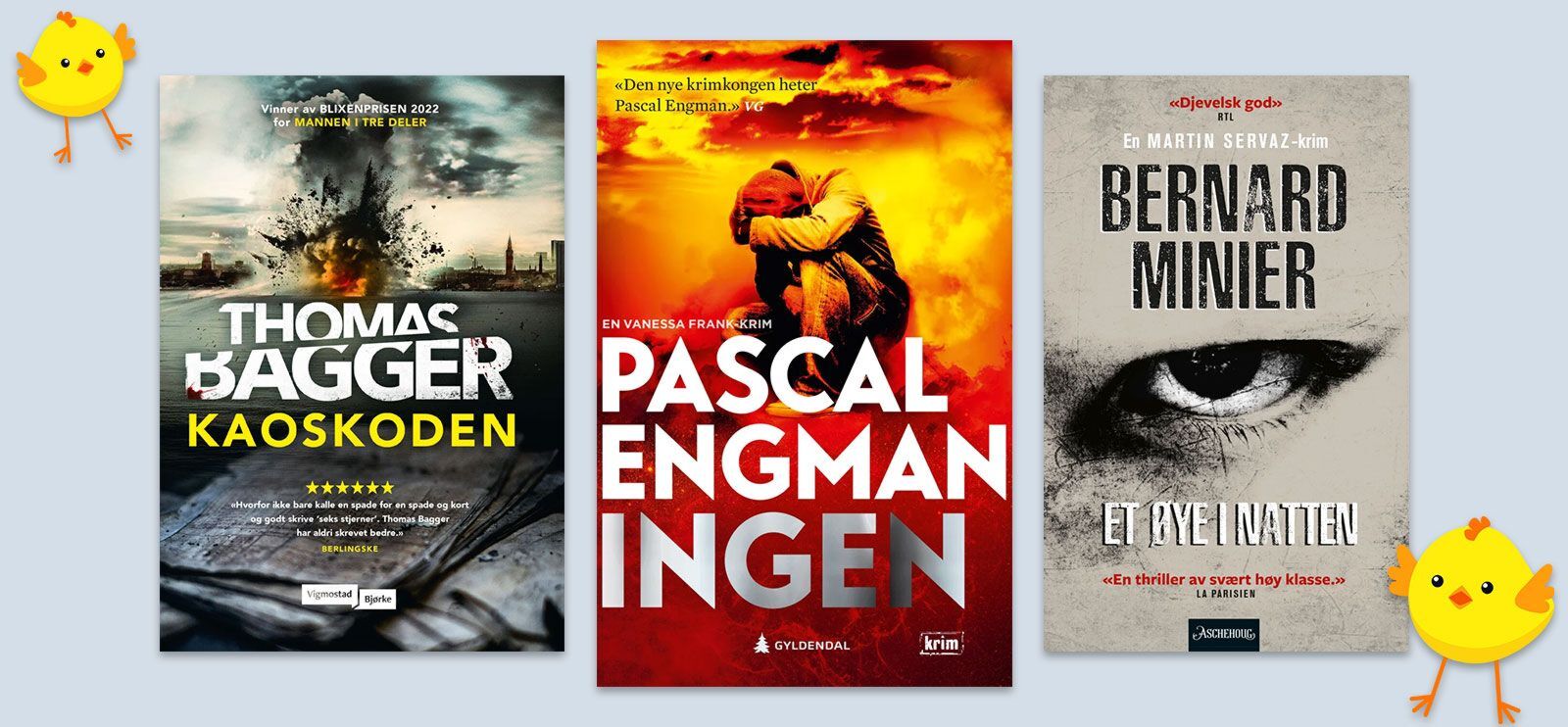 Nytt ferien med et velfylt påskeegg og en intens krimroman.