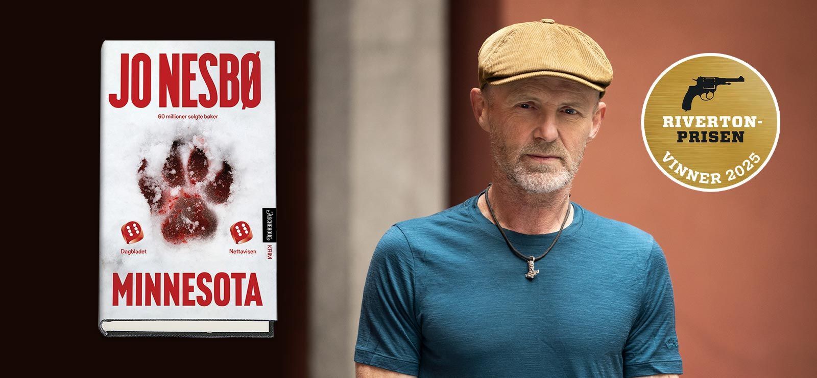 Jo Nesbø er vinner av Rivertonprisen! Foto: Jarli og Jordan