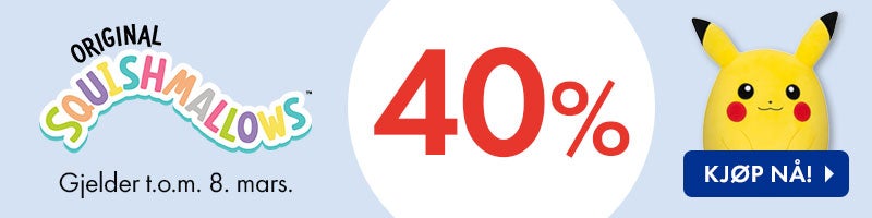 40% på squishmallows.
