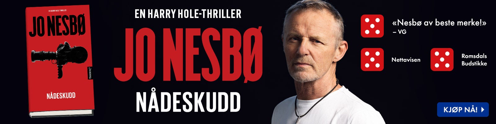 En dag igjen til Nådeskudd av Jo Nesbø er i salg. En dag igjen til Nådeskudd av Jo Nesbø er i salg.